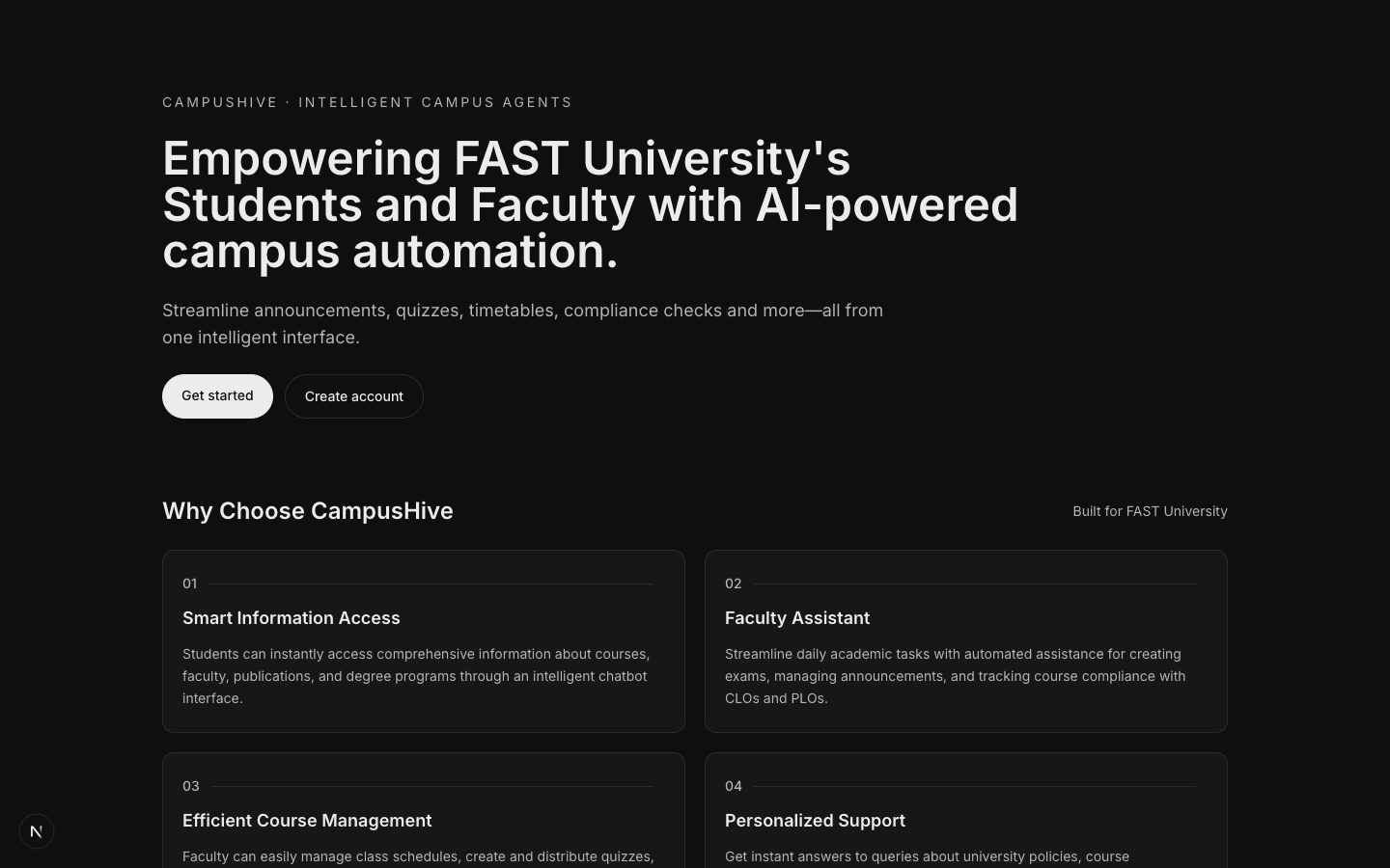 CampusHive interface