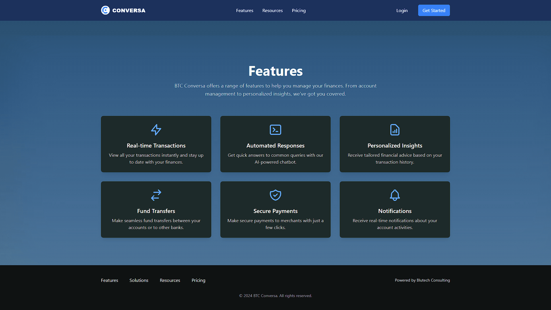 BTC Conversa interface